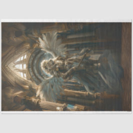 Papel De Seda Desligamento Lion Guardian Salão Sagrado Asas Anjo