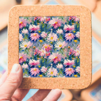 Papel De Seda Desligamento Pintado das Daises Rosa