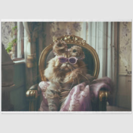 Papel De Seda Desligamento sofisticado de gatos de vintagem