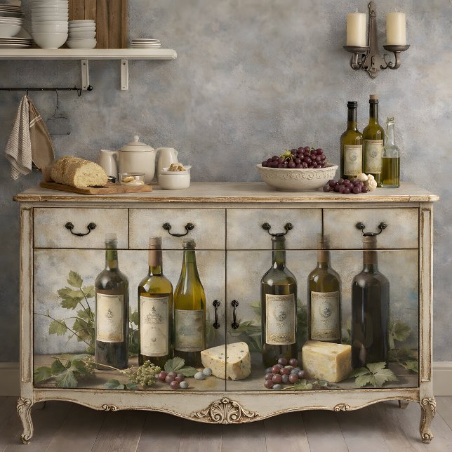 Papel De Seda Desligamento Vintage (Vintage Vineyard Decoupage Tissue Paper Mockup)