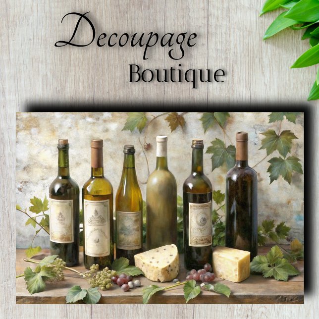 Papel De Seda Desligamento Vintage (Vintage Vineyard Decoupage Tissue Paper)