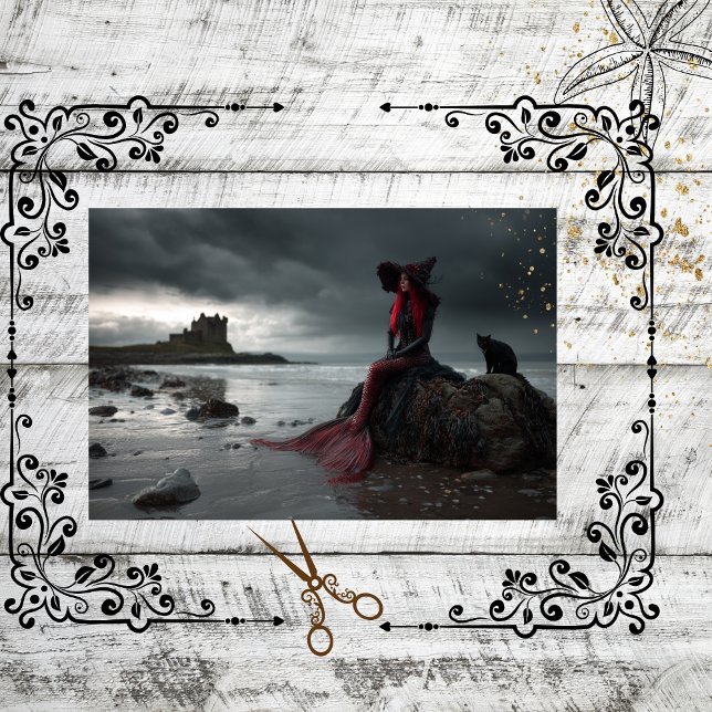 Papel De Seda Desligar a Elegância Gótica de Queda de Sereia Irl (Criador carregado)