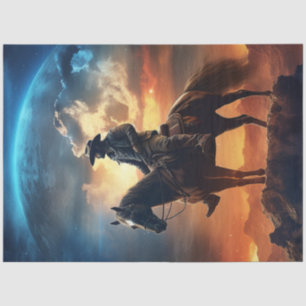 Papel De Seda Desligar a Lua do Cavalo da Cena Ocidental