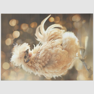 Papel De Seda Desligar a Silkie Showgirl Frango Fluffy Plumage
