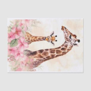 Papel De Seda Desligar amantes da girafa selvagem