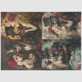 Papel De Seda Desligar Casais de Namorados Gótico Steampunk (4)