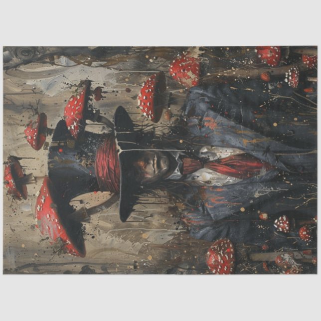 Papel De Seda Desligar Cogumelos de Imagem Branca (Frente )