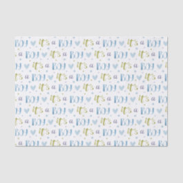 Papel De Seda Desligar é um Chá de fraldas de Menino