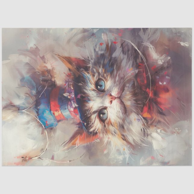 Papel De Seda Desligar estrelas e tiras sussurros Gatos EUA (Frente )