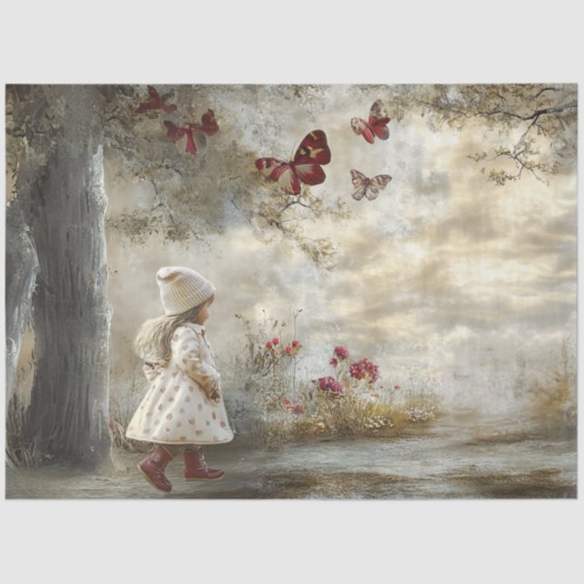 Papel De Seda Desligar Fairytalle Personalizada Rapariga do Livr (Frente )