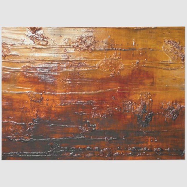 Papel De Seda Desligar Faux Cobper Metal Amber Finish (Frente )