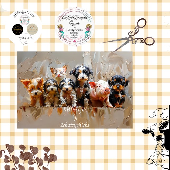 Papel De Seda Desligar fotos em animais personalizadas do Office (Criador carregado)