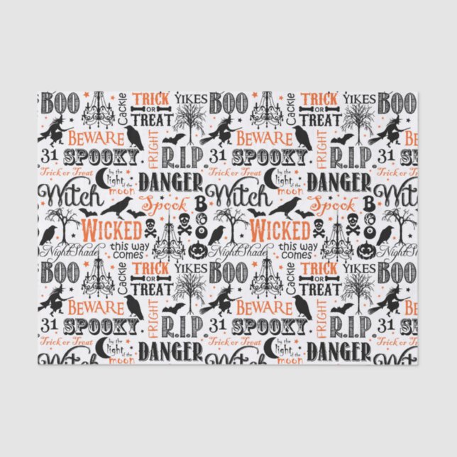 Papel De Seda Desligar Halloween (Frente )