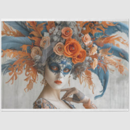 Papel De Seda Desligar Mardi Gras Queen com Headdress