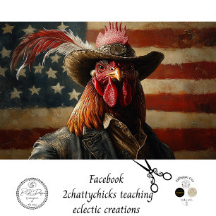 Papel De Seda Desligar o Sinalizador Patriótico de Rooster dos E