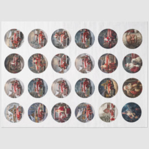 Papel De Seda Desligar Papais noeis de Natal Portas copos de Cam