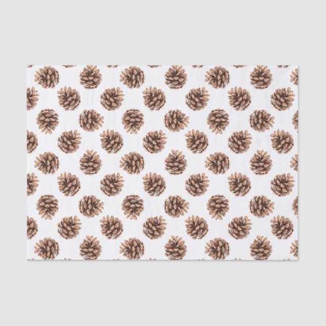 Papel De Seda Desligar Pine Cones outono (Frente )