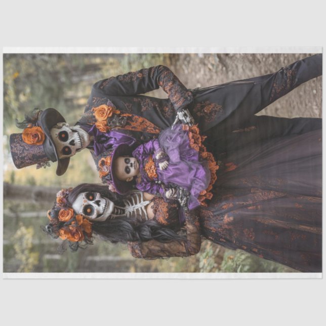 Papel De Seda Desligar Scaselton da Família do Esqueleto (Frente )