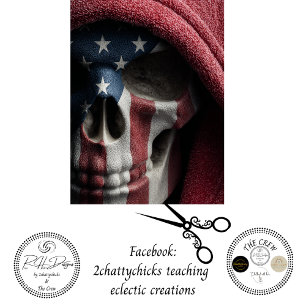 Papel De Seda Desligar Skull American Flag USA Themed