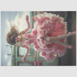 Papel De Seda Desligar Valentine Day Lady Dancing Vintage Truck