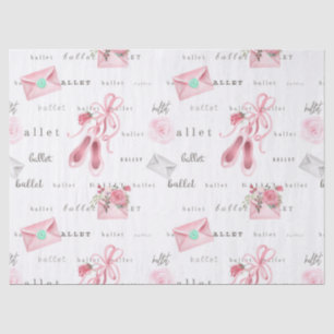 Papel De Seda Deslizadores cor-de-rosa do balé