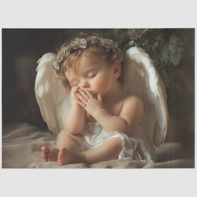Papel De Seda Desnupage Cherubic Baby Wings Angelic (Frente )