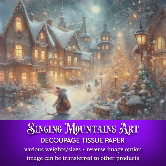 Papel De Seda Desocupação da Vila de Natal Russo de Mouse Feriad (Criador carregado)