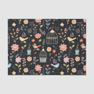 Papel De Seda Desocupação de Aves à Meia-Noite do eterno