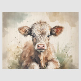 Papel De Seda Desvinculação da Vaca Vinha Aquarela