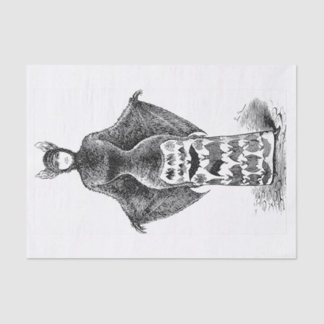 Papel De Seda Desvinculação de fantasia vitoriana do Halloween (Frente )