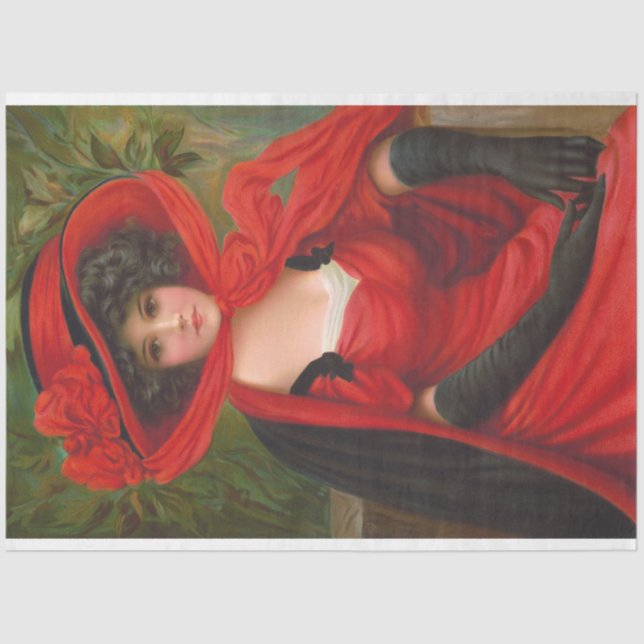 Papel De Seda Desvinculação de Impressão de Arte Vitoriana (Frente )