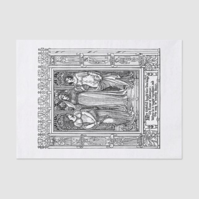 Papel De Seda Desvinculação de mulheres medievais (Frente )