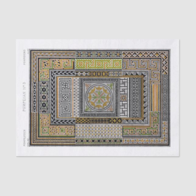 Papel De Seda Desvinculação de padrão de vinage (Frente )