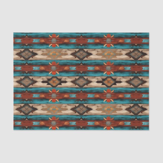 Papel De Seda Desvinculação de padrões ocidentais com madeira fa (Frente )