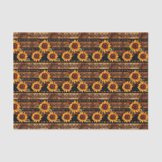 Papel De Seda Desvinculação de padrões ocidentais com madeira fa (Frente )