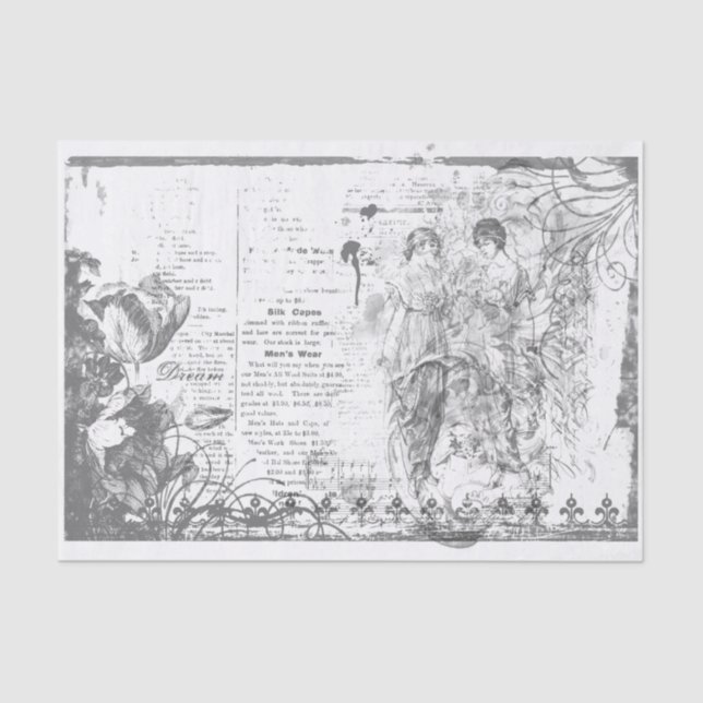 Papel De Seda Desvinculação de quadro feminino (Frente )