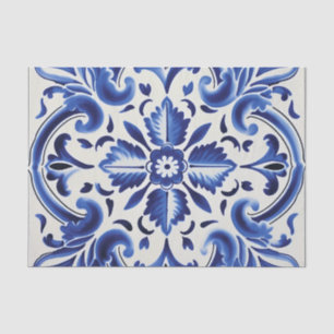 Papel De Seda Desvinculação do padrão de azulejo bonito portuguê