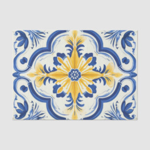 Papel De Seda Desvinculação do padrão de azulejo bonito portuguê