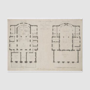 Papel De Seda Detalhe da Sala do Tribunal Londres Diagrama do Re