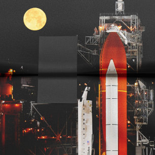 Papel De Seda Detecção de Shuttle Espacial e Lua Completa em 200