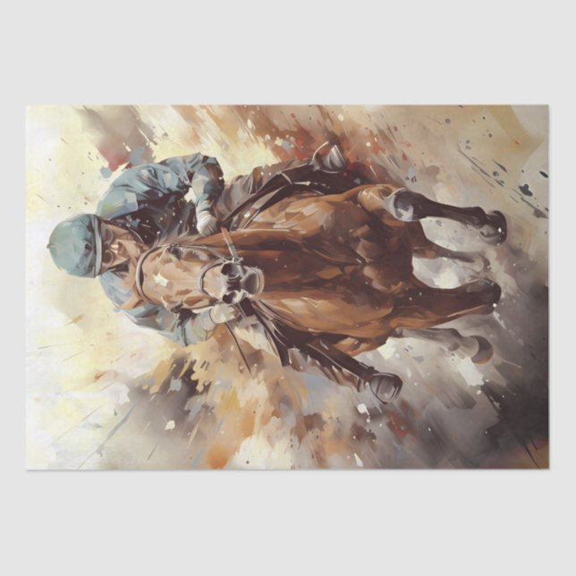 Papel De Seda Determinação de Jockey de Cavalo Raça (Frente )