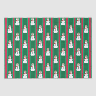 Papel De Seda Detetive Snowman de Natal divertido e Rico