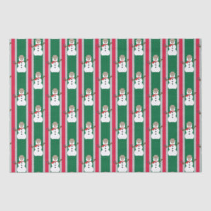 Papel De Seda Detetive Snowman de Natal divertido e Rico