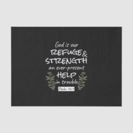 Papel De Seda "Deus é o nosso refúgio e força" Salmo 46:1