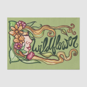 Papel De Seda Deusa de flor selvagem