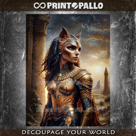 Papel De Seda Deusa Egípcia Sekhmet O Sangueiro