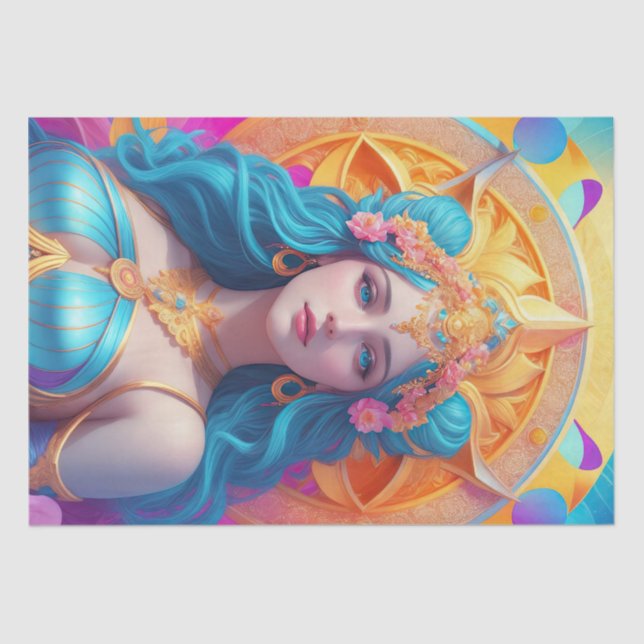 Papel De Seda Deusa Grega Afrodite em seu Esplendor (Frente )