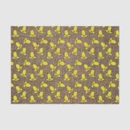 Papel De Seda Dez Gallon Hat em Burlap