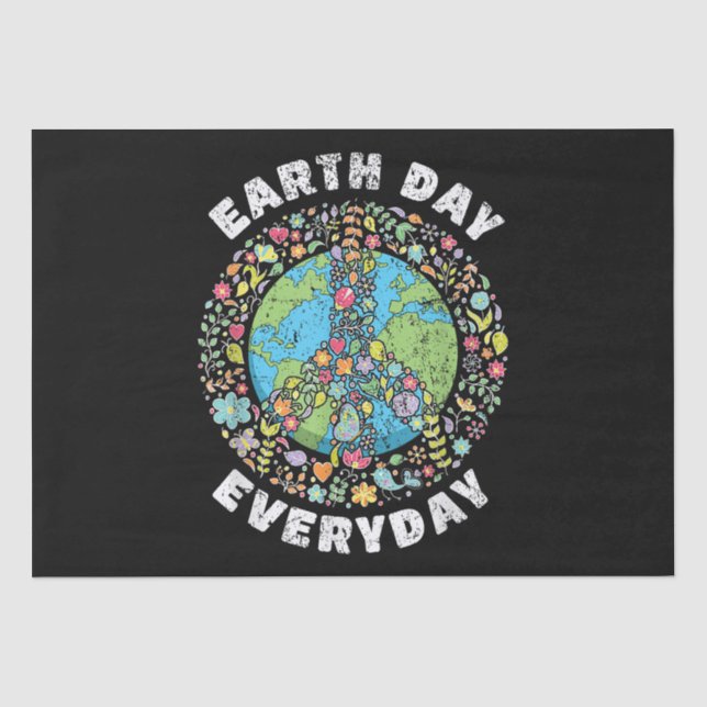 Papel De Seda Dia da Terra todo dia Dia da Terra (Frente )