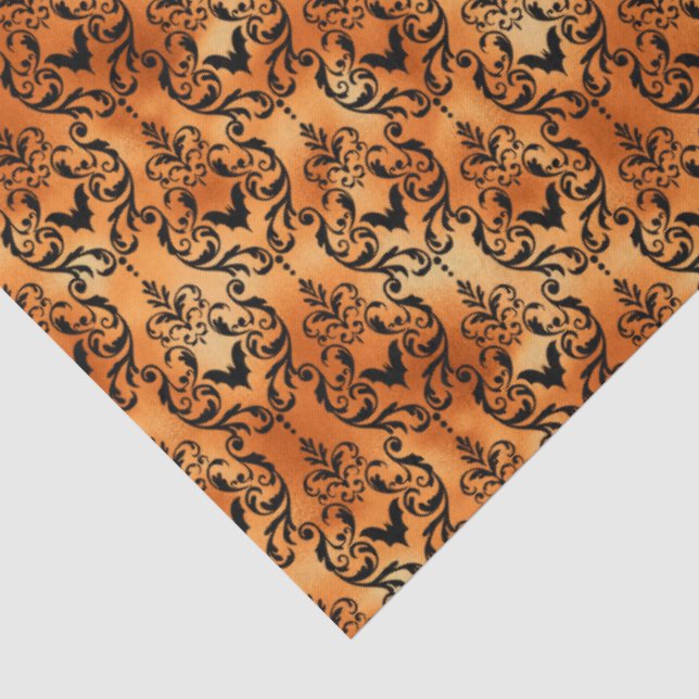 Papel De Seda Dia das Bruxas do Bat Negro e Laranja (Detalhes )